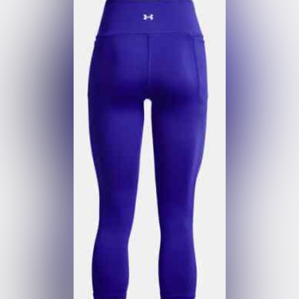 Under Armor UA Meridian Fitted Crop Leggings Purple Size L EUC